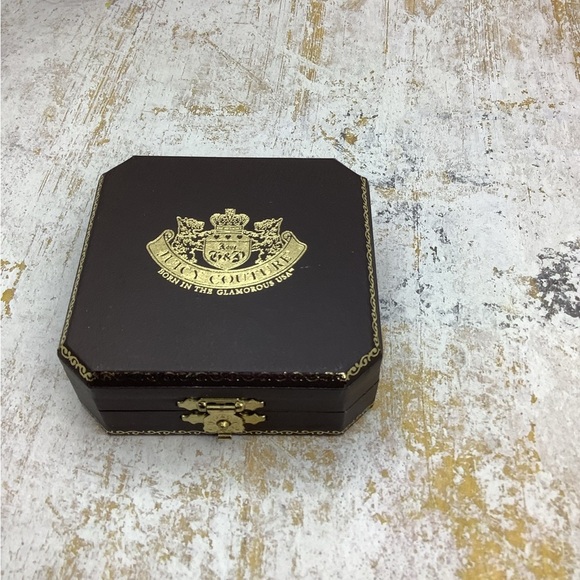 Juicy Couture Gold Hearts with Rhinestones Stud Earrings - Picture 3 of 6